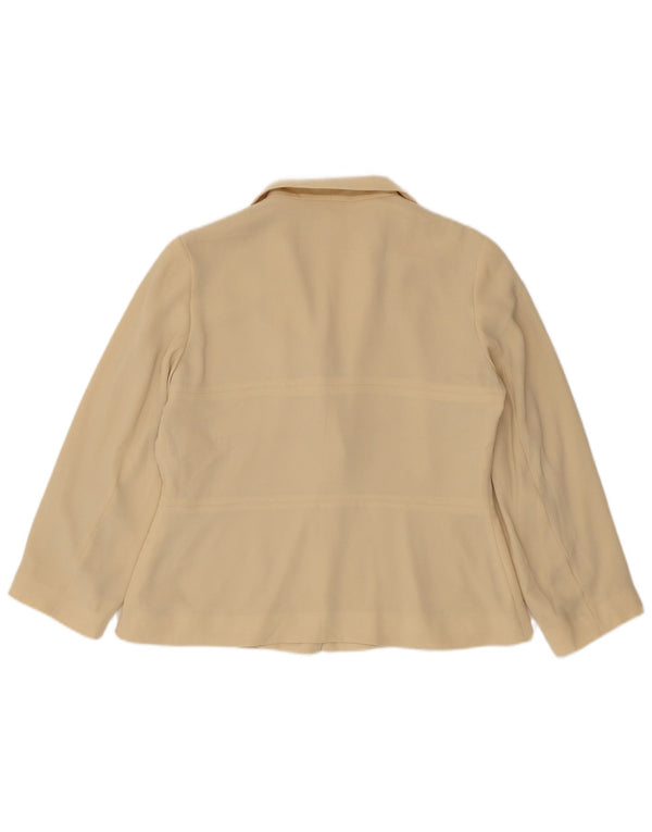 Zara Veste Blazer 2 Boutons Femme US 14 XL Beige Polyester