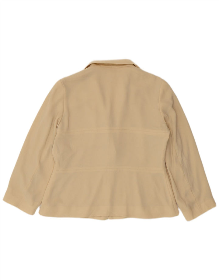 Zara Veste Blazer 2 Boutons Femme US 14 XL Beige Polyester