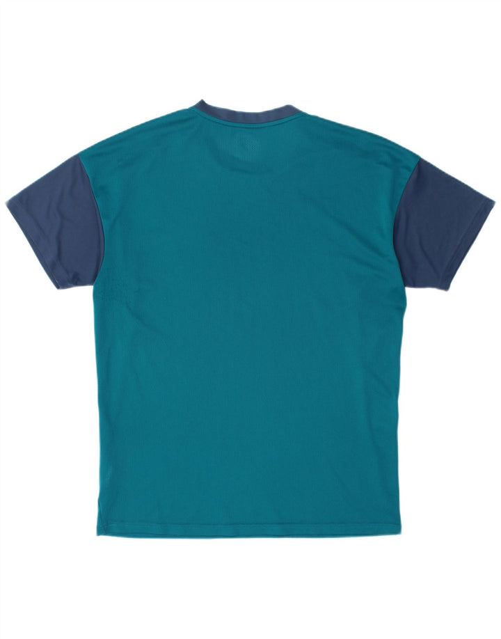 PUMA T-Shirt Homme Bleu Moyen Colorblock Polyester