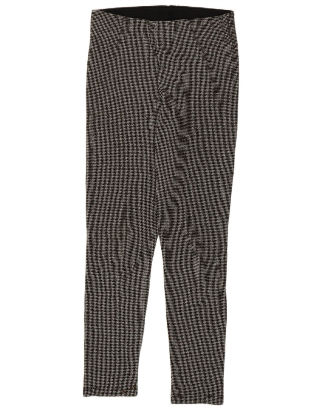 Zara Womens Slim Fit Leggings UK 14 Large Gris Pied-de-Poule