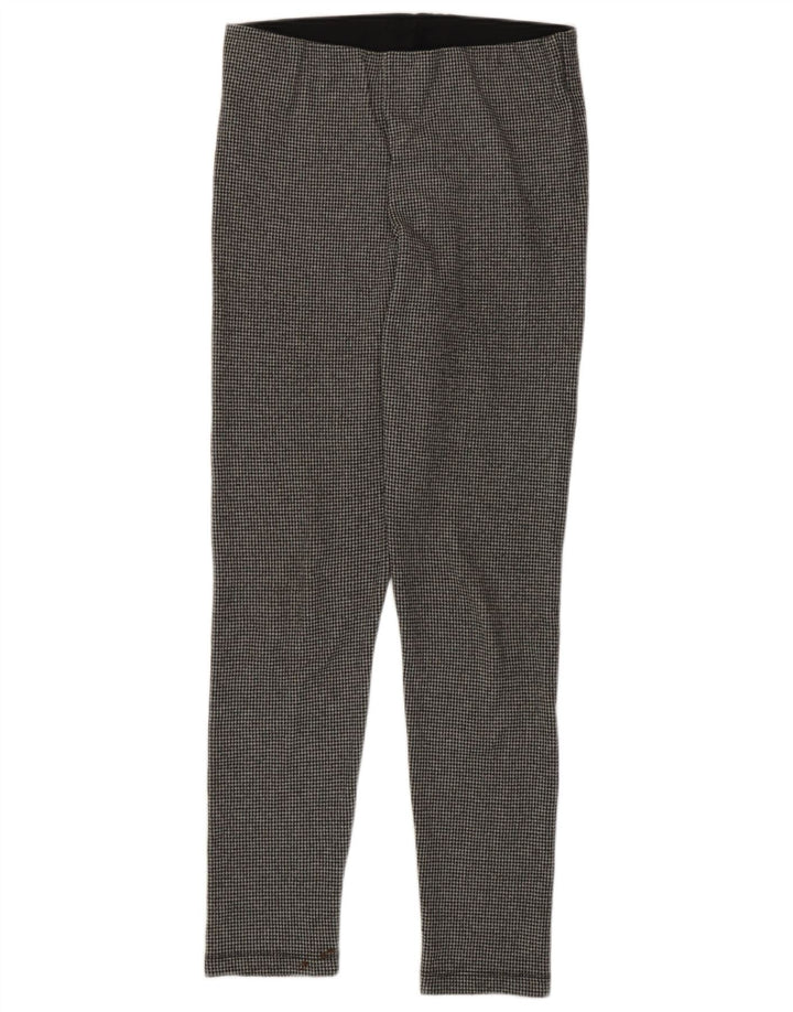 Zara Womens Slim Fit Leggings UK 14 Large Gris Pied-de-Poule
