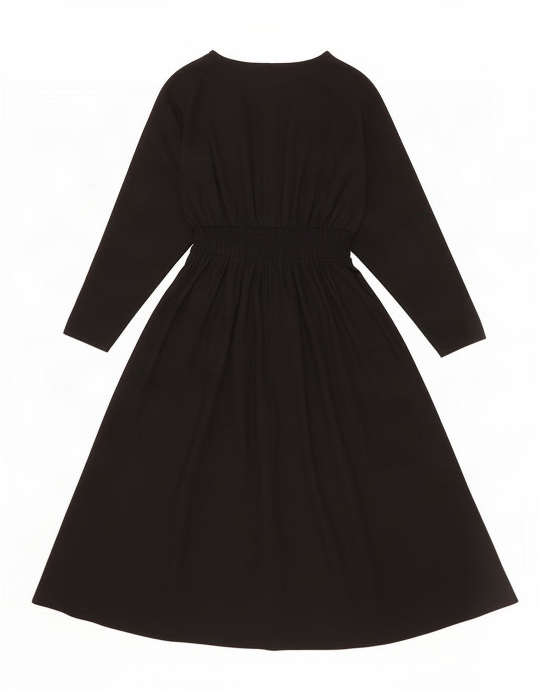 Zara Femme Robe Maxi à Manches 3/4 UK 14 Moyen Noir Polyester