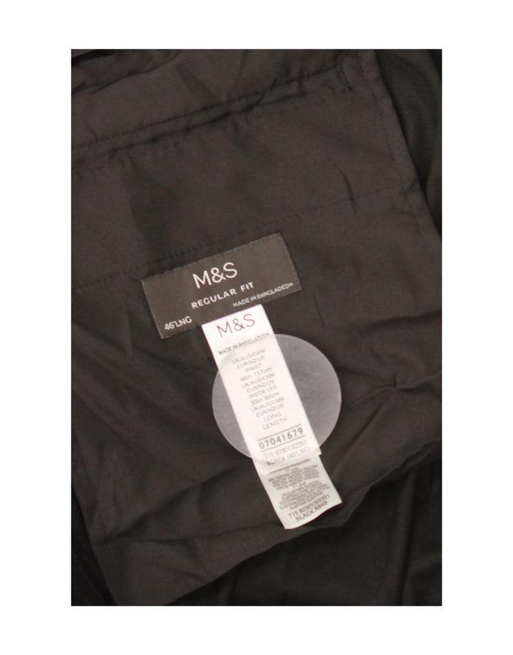 Marks & Spencer Pantalon de costume coupe classique pour homme W46 L33 Noir Polyester