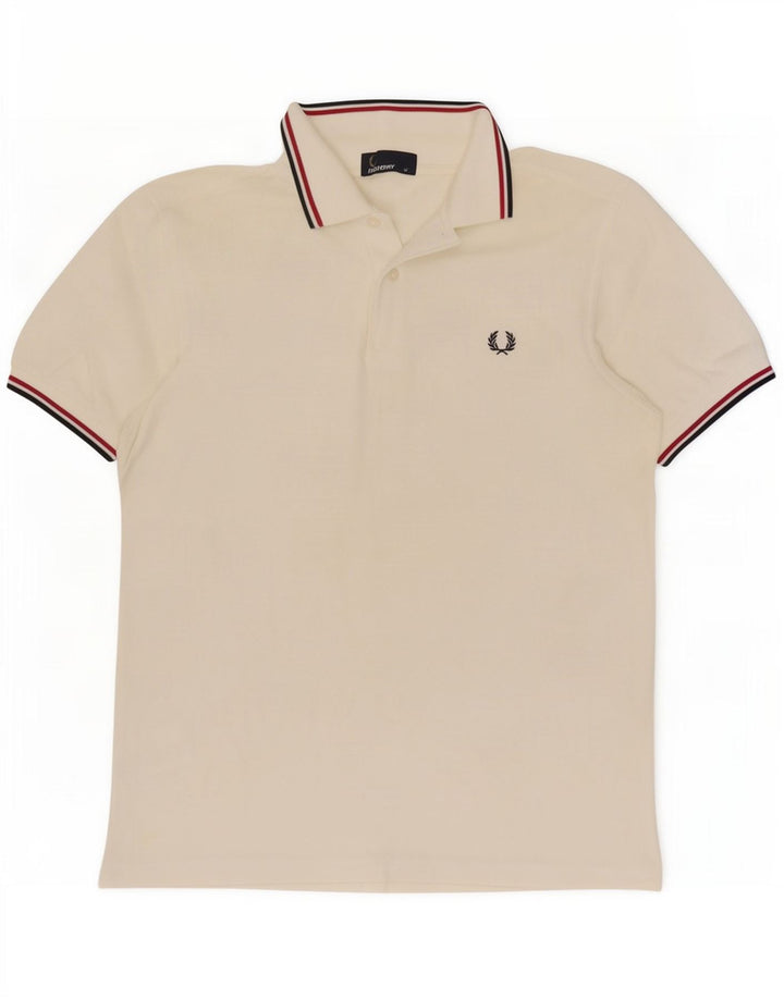 Fred Perry Polo Homme Blanc Moyen Coton