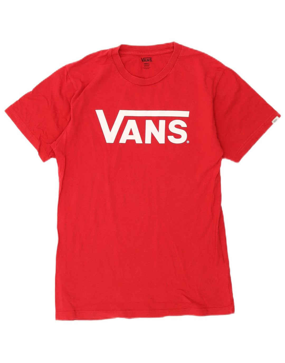 Vans T-shirt graphique pour hommes, petit haut en coton rouge