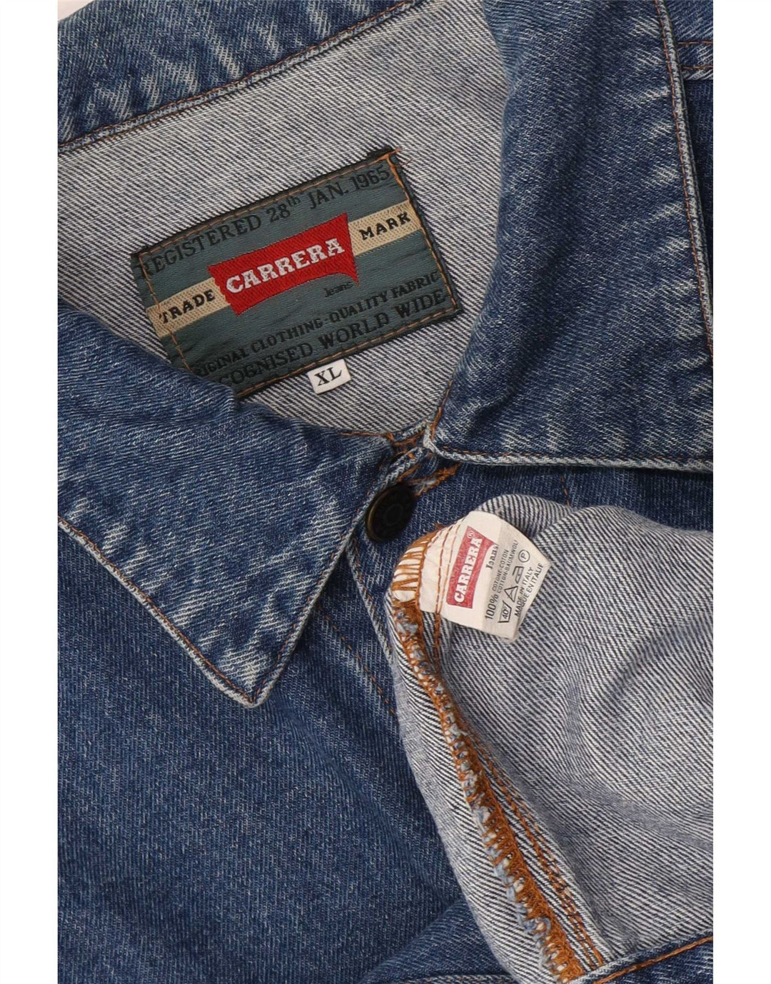 Carrera Veste en Jean Homme UK 42 XL Bleu Coton