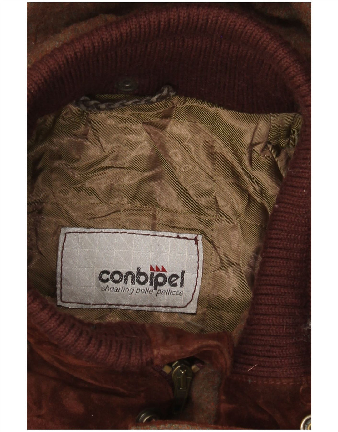 CONBIPEL Veste à capuche en daim pour homme UK 40 Large Marron