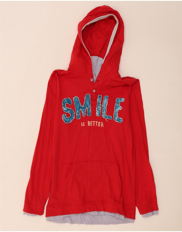 Desigual Pull à capuche graphique garçon 13-14 ans Rouge Coton