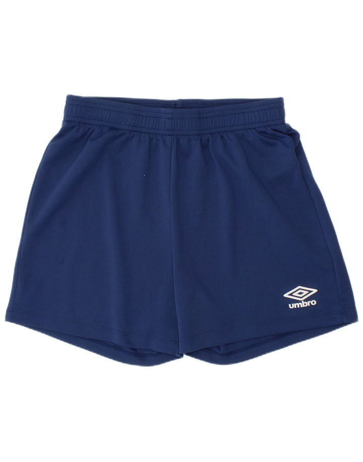 Umbro Short de Sport Garçon 9-10 ans Bleu Marine Moyen Polyester