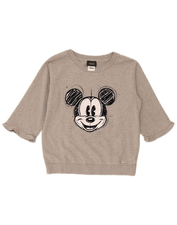 Liu Jo Womens Disney Graphic Sweatshirt Jumper UK 10 Petit Gris Moucheté