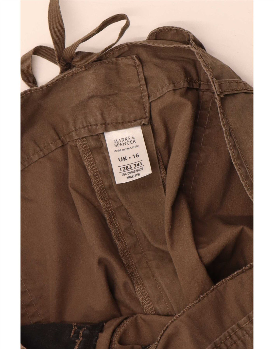 Marks & Spencer Short cargo pour femme UK 16 Large W34 Coton kaki