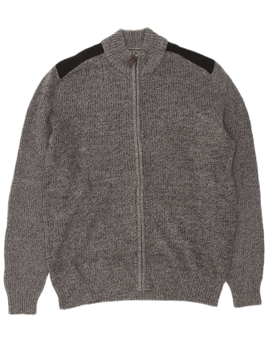 IZOD Cardigan Homme Pull Gris Moyen Colorblock Coton
