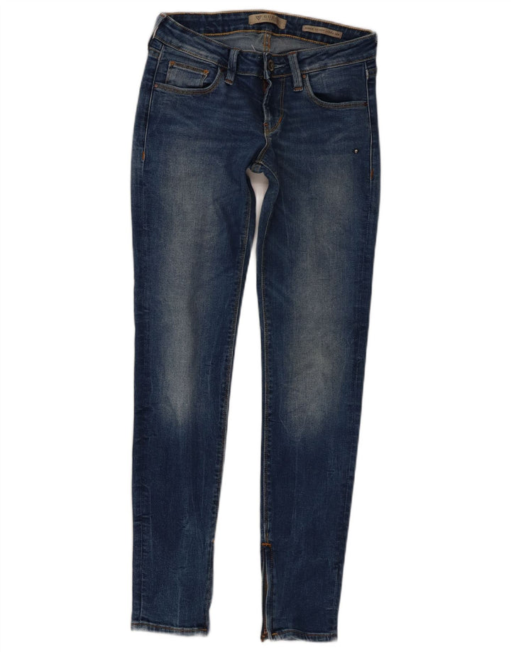 GUESS Jean skinny taille basse pour femme W26 L29 Bleu