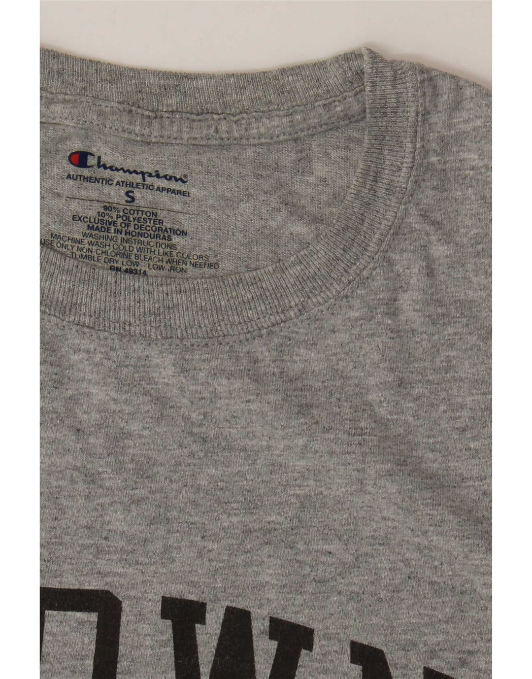 Champion T-Shirt Graphique Homme Petit Gris Coton