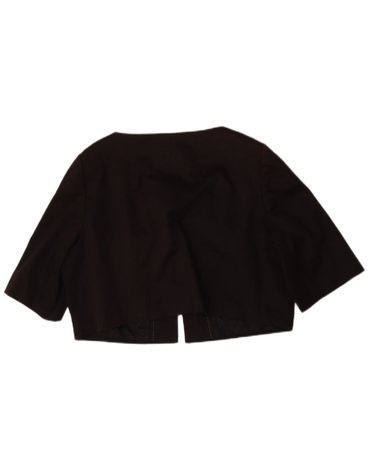 Marks & Spencer Veste boléro surdimensionnée autographe pour femme UK 14 Noir moyen