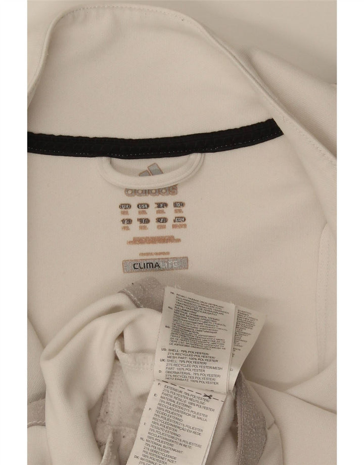 Adidas Hommes Climalite Survêtement Top Veste XL Blanc Polyester