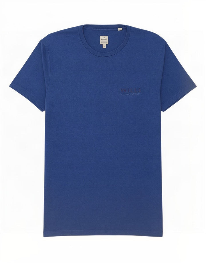 Jack Wills T-Shirt Graphique Homme Bleu Moyen Coton