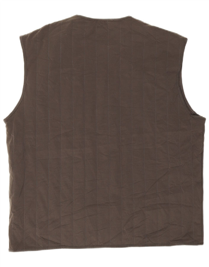 Zara Gilet rembourré pour homme UK 40 Large Gris Polyester