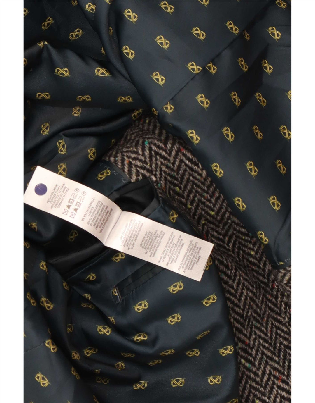 Farrell Veste Blazer 2 Boutons pour Homme UK 36 Petite Laine à Chevrons Gris
