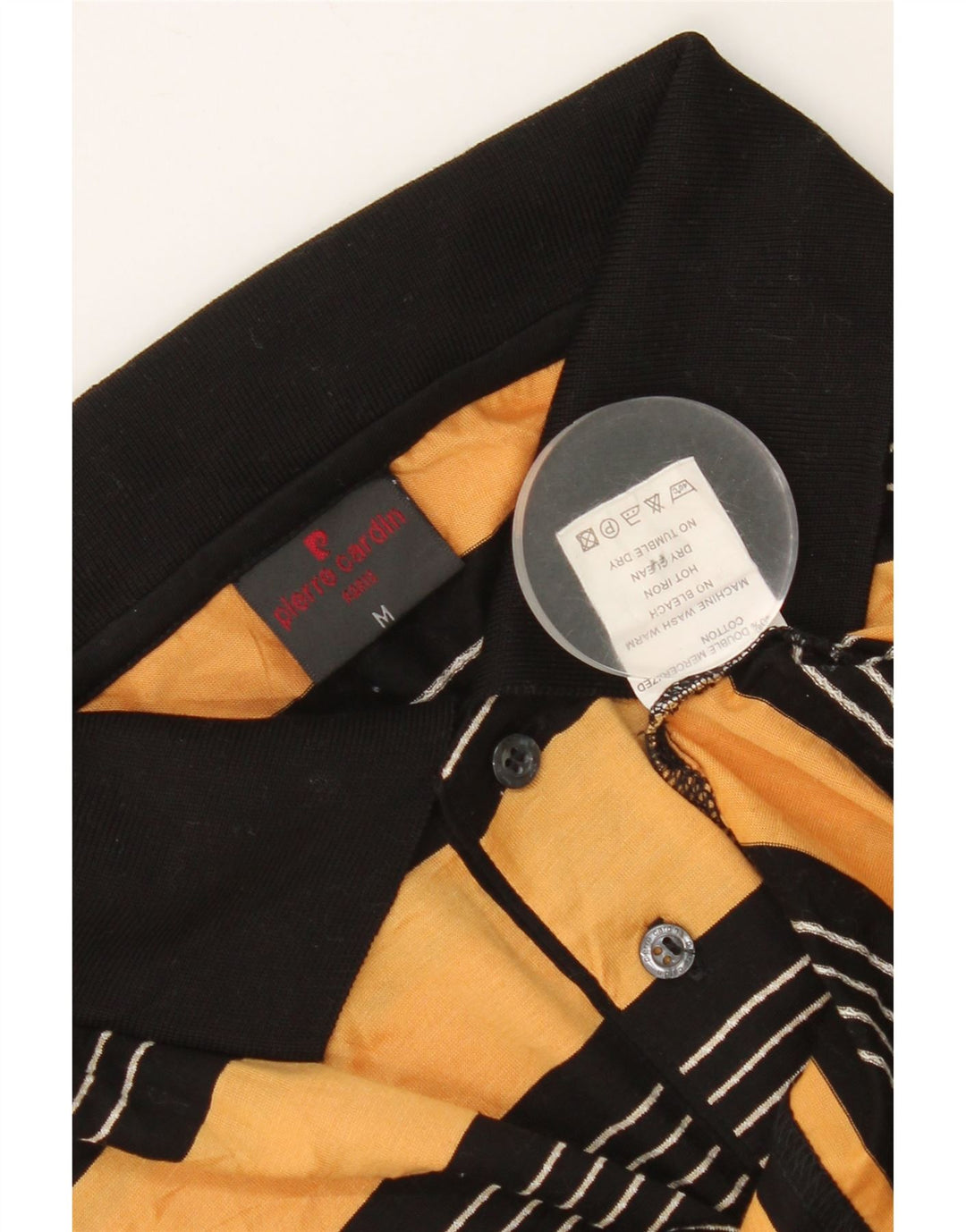 Polo Homme Pierre Cardin Coton Rayé Jaune Moyen