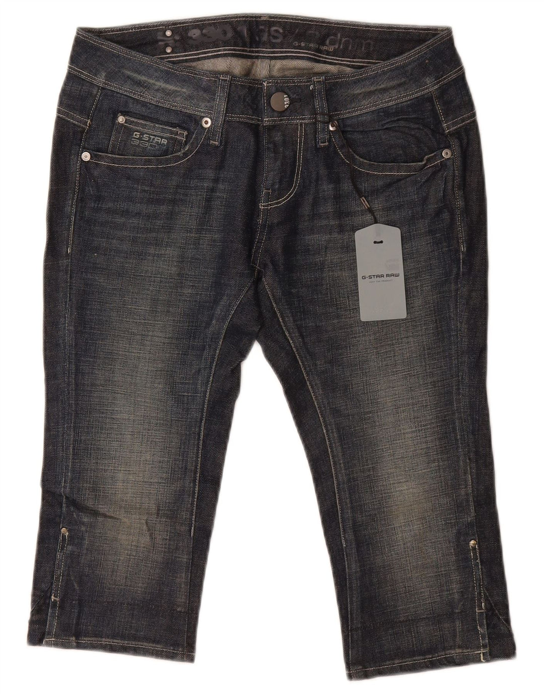 G-Star Femme Capri Jeans W28 L17 Bleu Coton