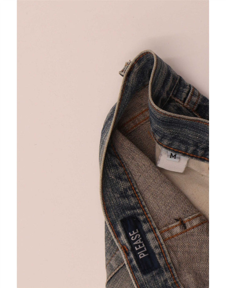 please Jean droit femme moyen W30 L31 bleu coton