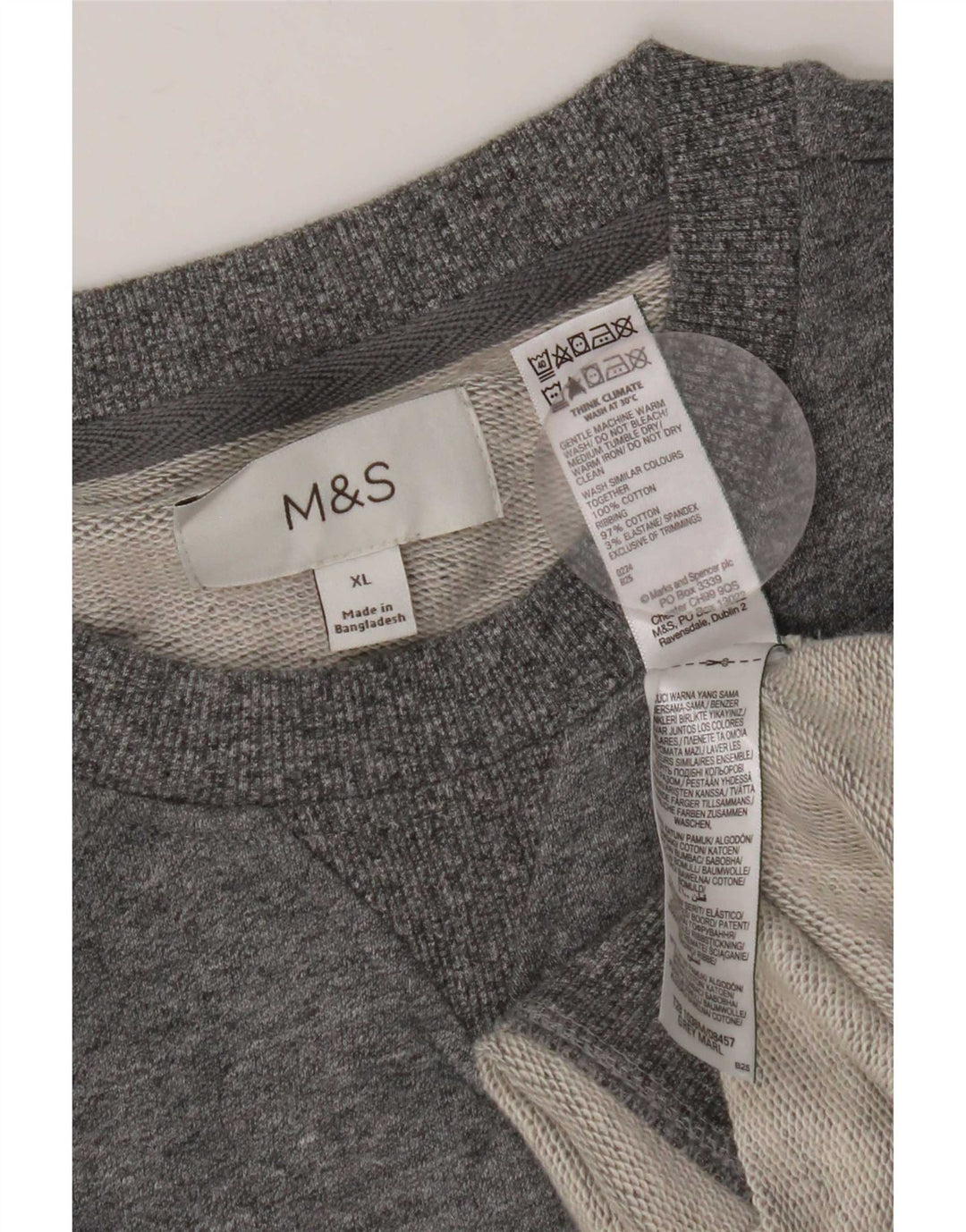 Marks & Spencer Sweat-shirt pour homme XL Gris Coton
