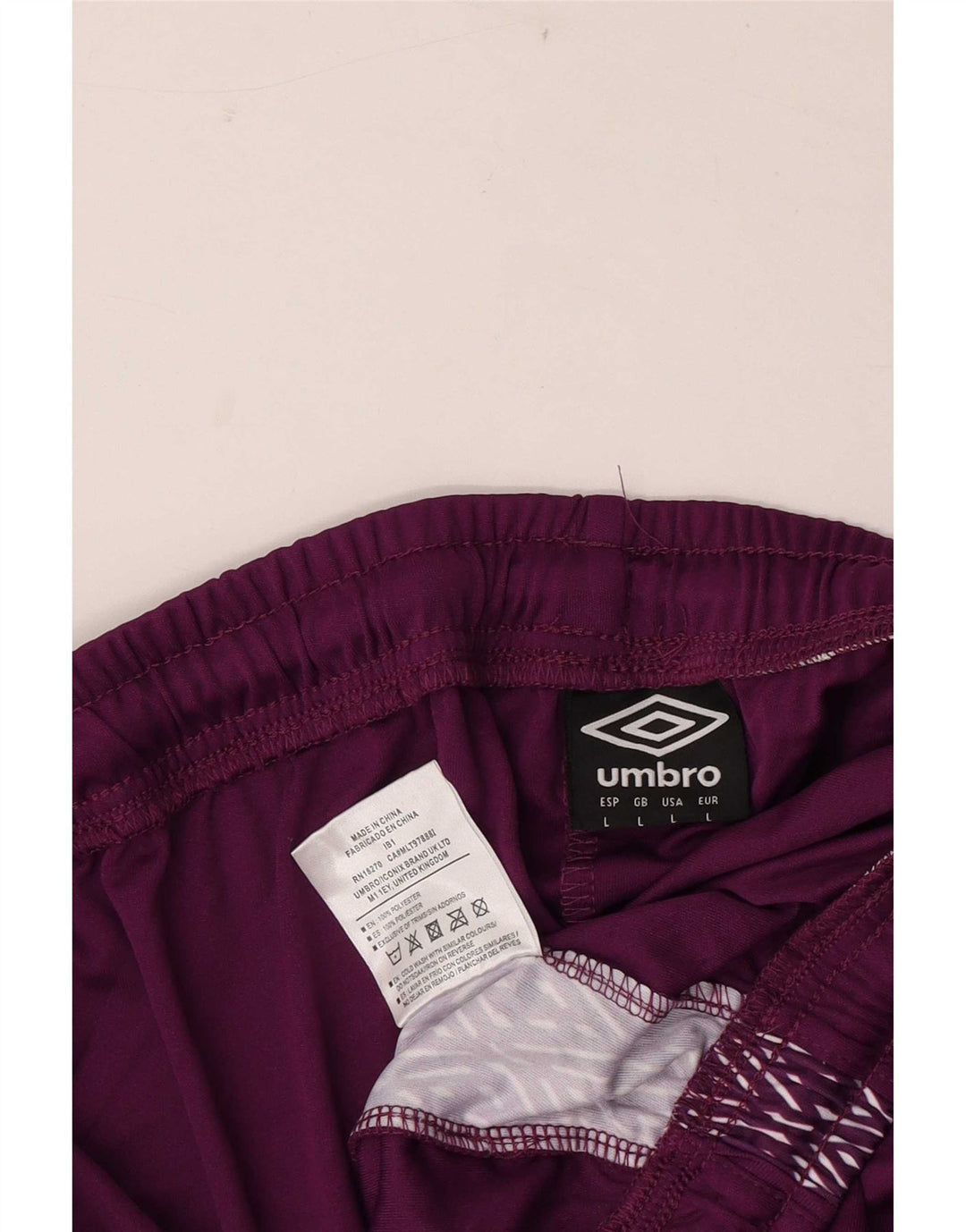 Umbro Short de Sport Graphique Homme Large Violet Polyester