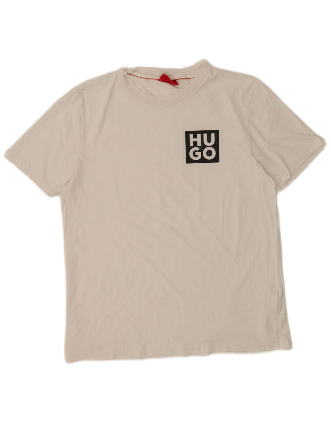 HUGO BOSS T-shirt graphique en coton blanc moyen |