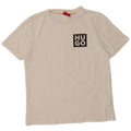 HUGO BOSS T-shirt graphique en coton blanc moyen |