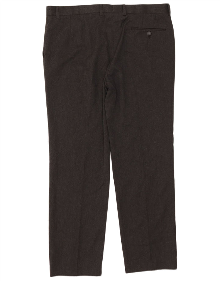 Marks & Spencer Pantalon de costume coupe classique pour homme W38 L31 Gris Polyester
