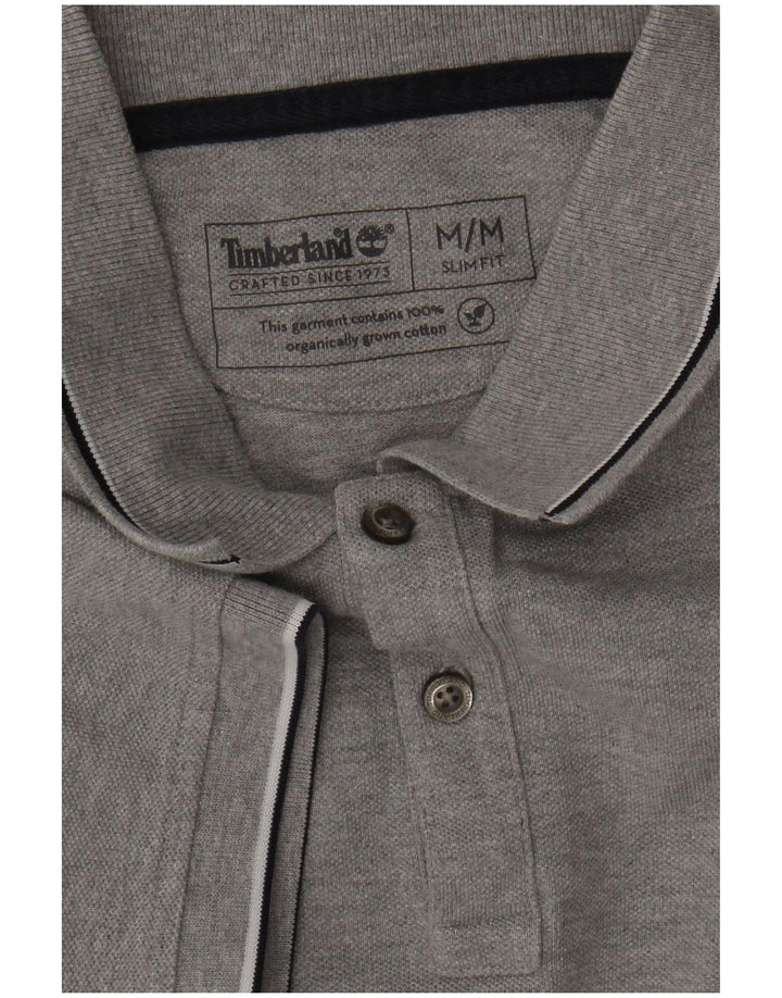 Timberland Polo Slim Fit Homme Gris Moyen Coton