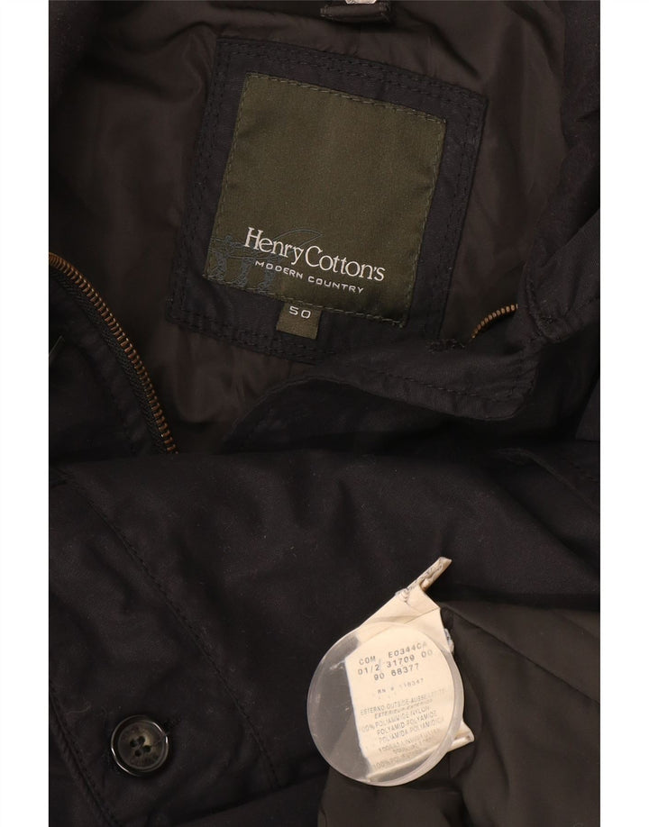 Henry Cottons Manteau Homme IT 50 Large Noir Polyamide