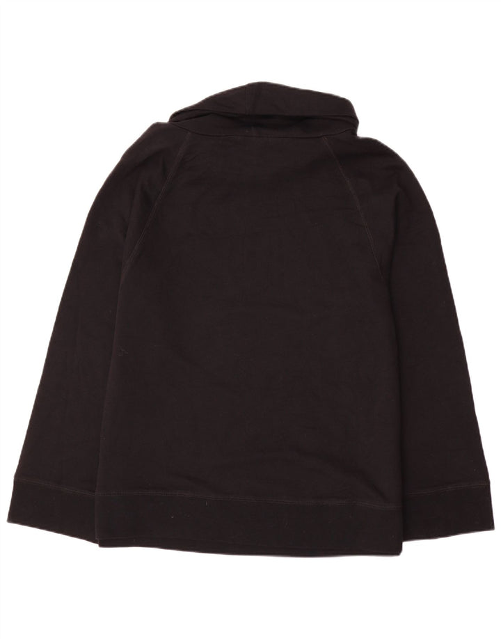 Chaps Sweat-shirt à col roulé pour femme UK 16 Large Noir Coton