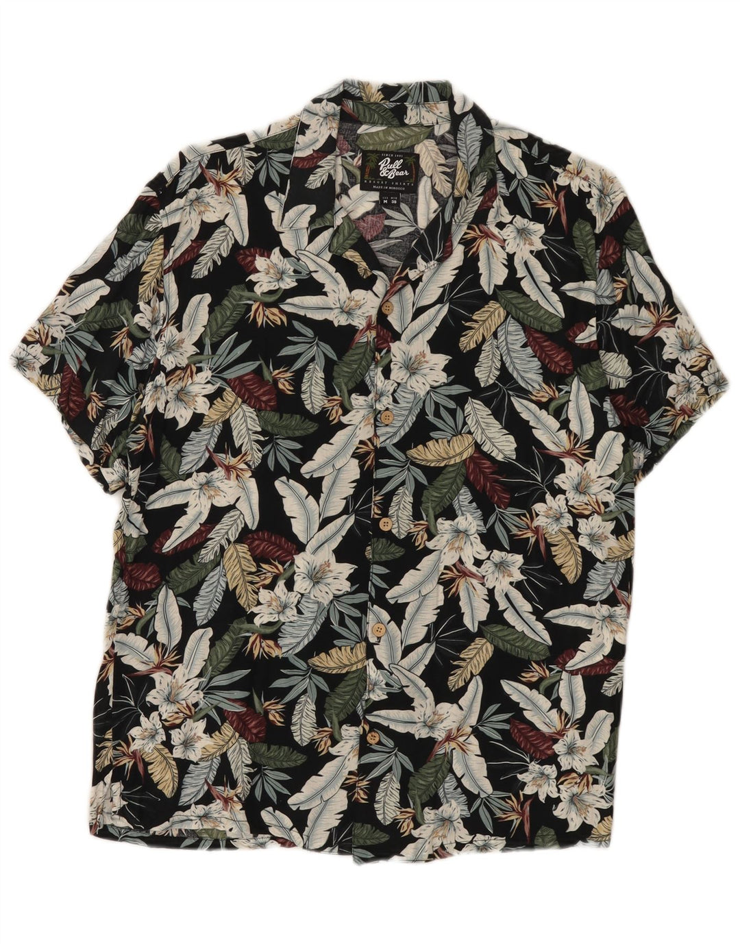 Pull & Bear Chemise Hawaïenne à Manches Courtes Homme Multicolore Floral