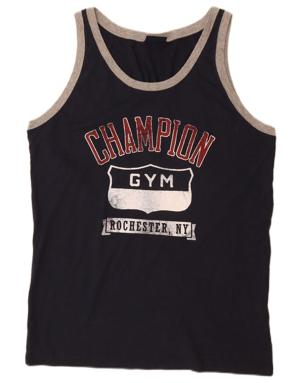 Champion Débardeur Graphique Homme XL Bleu Marine Coton