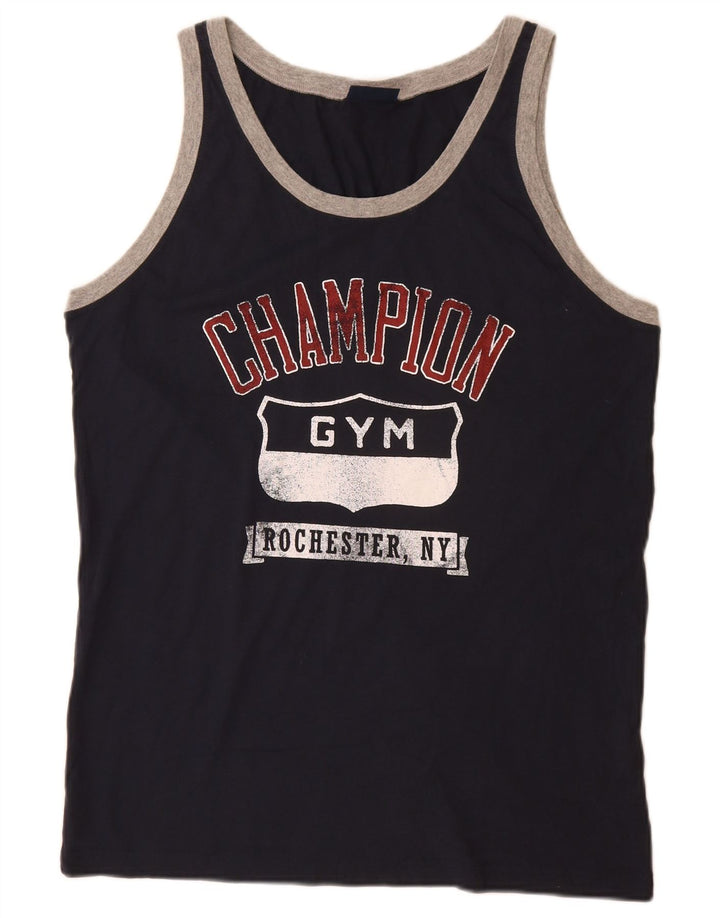 Champion Débardeur Graphique Homme XL Bleu Marine Coton