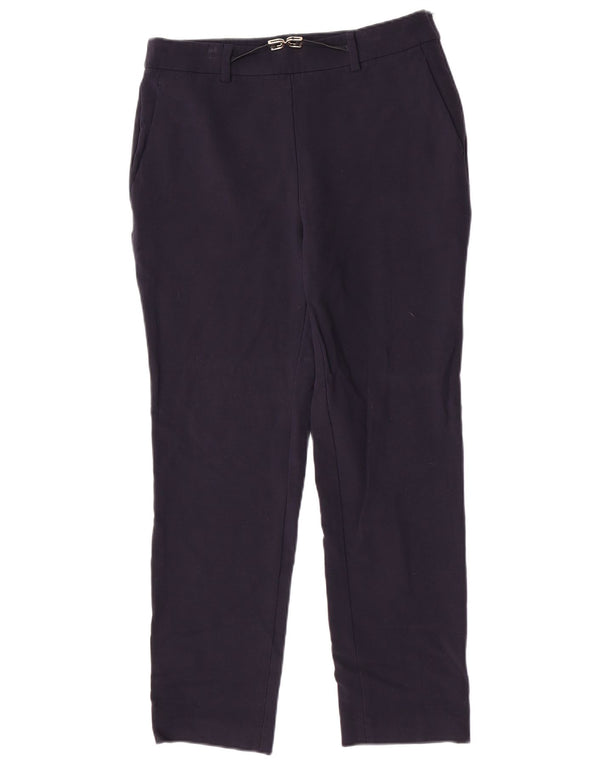 Massimo Dutti Pantalon de costume slim pour femme EU 40 Medium W30 L27 Bleu marine Laine