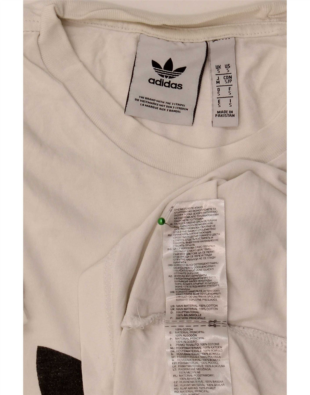 Adidas T-shirt graphique pour hommes, petit haut en coton blanc