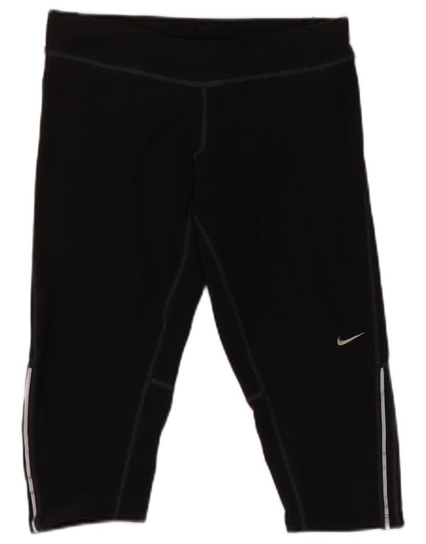 Nike Legging Capri Dri Fit pour femme UK 10 Petit Noir Polyester