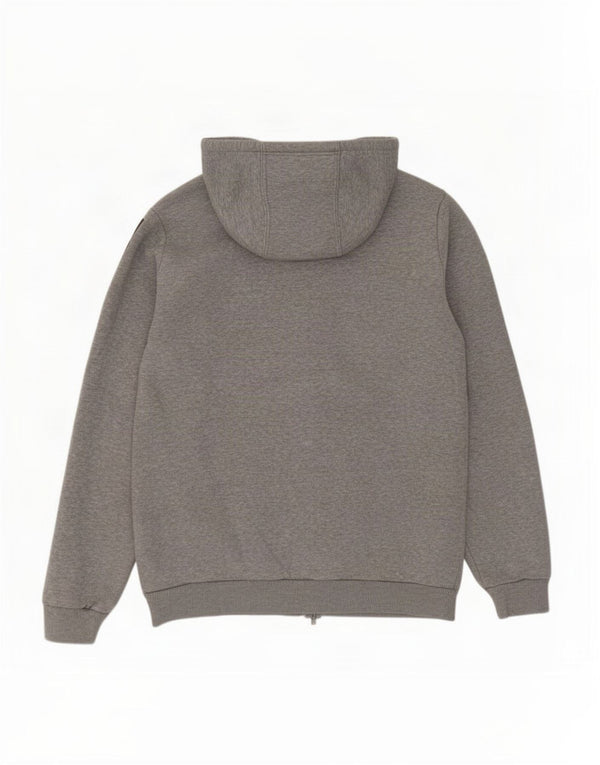 Adidas Pull à capuche zippé pour homme en coton gris moyen
