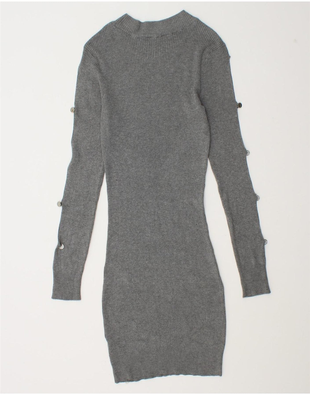 Lipsy Femme Robe Pull UK 44 Gris Moyen Viscose