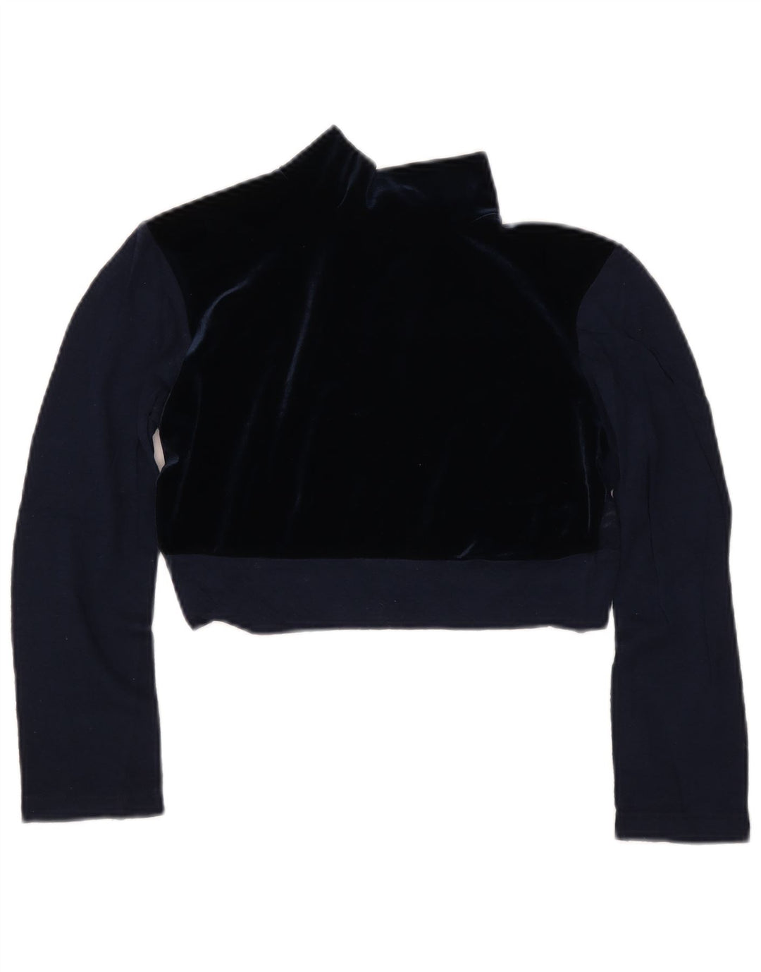 vintage Femmes Voir à travers Blouse Top IT 44 Laine Bleu Marine Moyenne