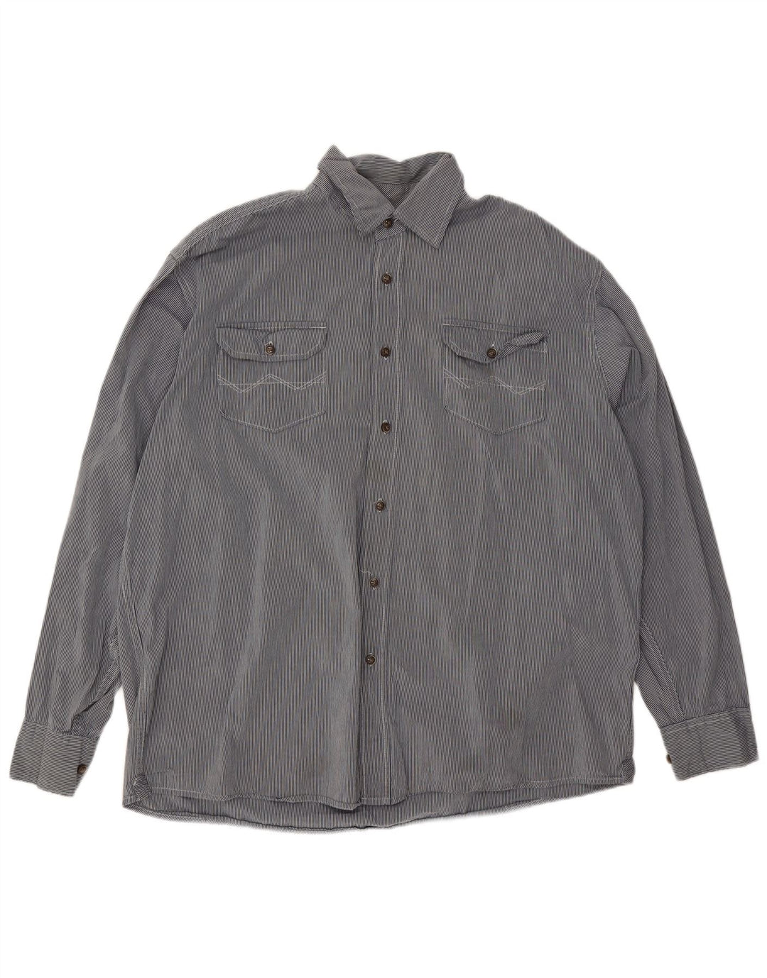 Wrangler Chemise Homme XL Bleu Rayure Coton