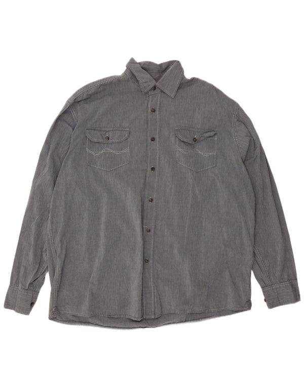 Wrangler Chemise Homme XL Bleu Rayure Coton