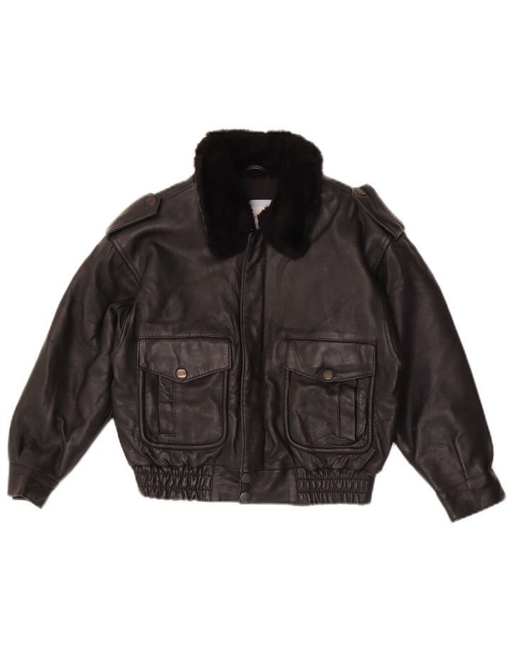 Veste en cuir Magil fille 3-4 ans noir