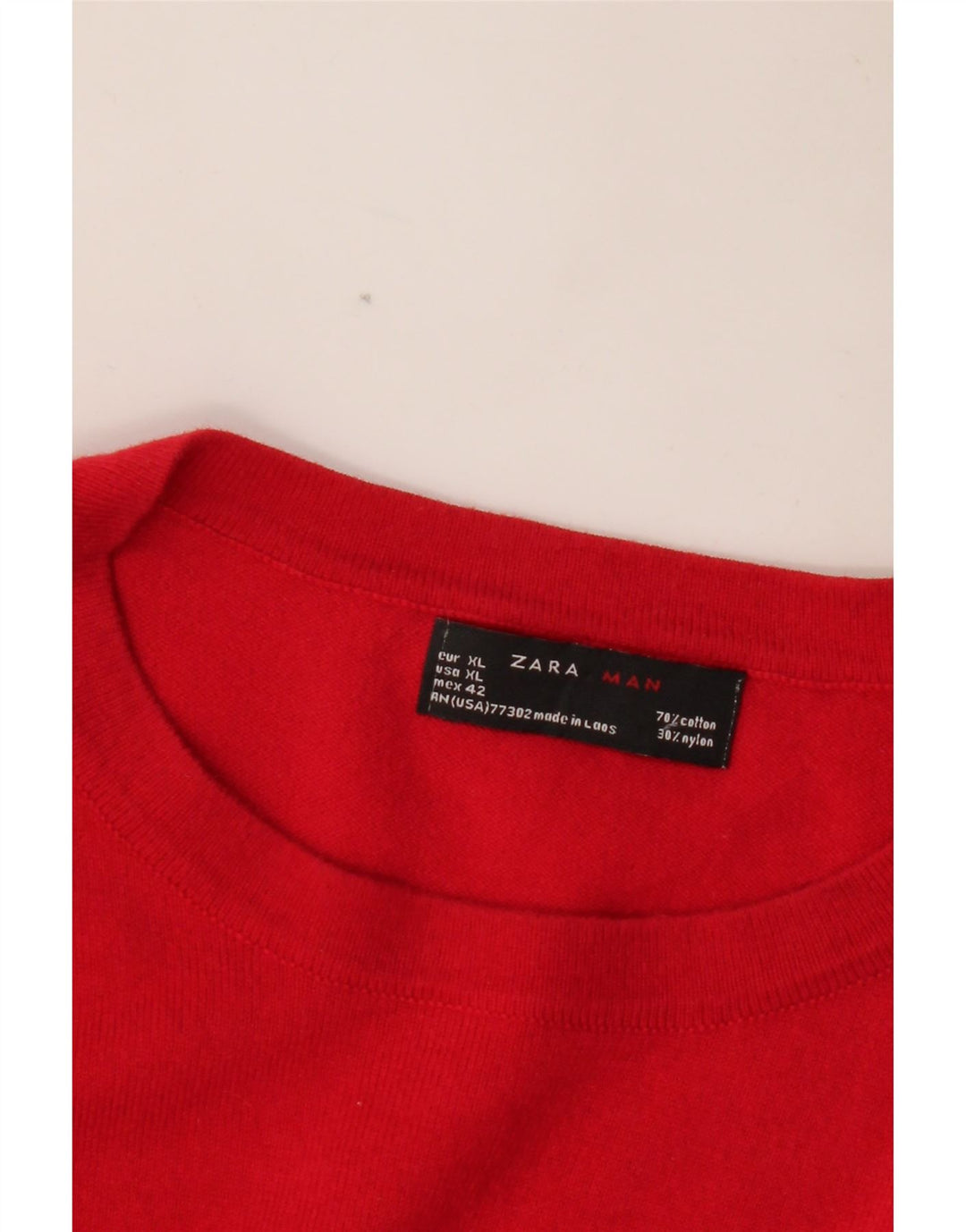 ZARA Homme Top Manches Longues XL Rouge