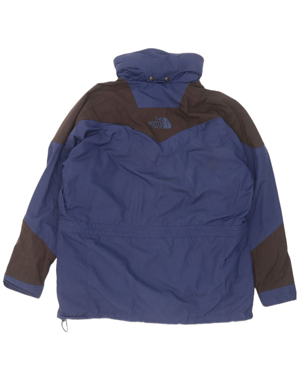 The North Face Veste de pluie à capuche pour homme UK 42 XL Bleu Colorblock