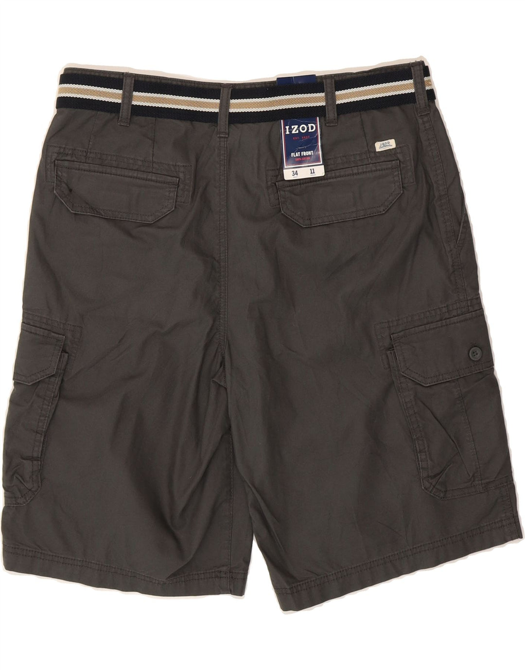 IZOD Mens Cargo Shorts W34 Large Grey Cotton Vintage Izod and Second-Hand Izod from Messina Hembry 