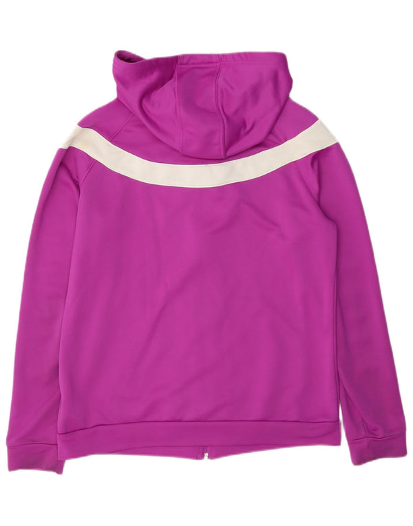 Adidas Pull à capuche zippé pour femme UK 16/18 Large Violet Colourblock